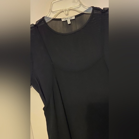 BLEUH Ciel 👗 Sz-S, Short Sleeves Part Actually Lining w/TankTop Over the Lining - Picture 2 of 15